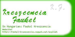kreszcencia faukel business card